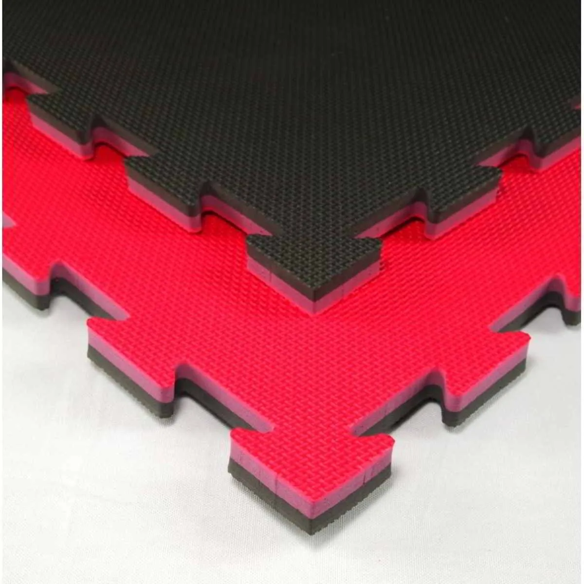 Esterilla para artes marciales Tatami E20X rojo/negro 100 cm x 100 cm x 2,1 cm