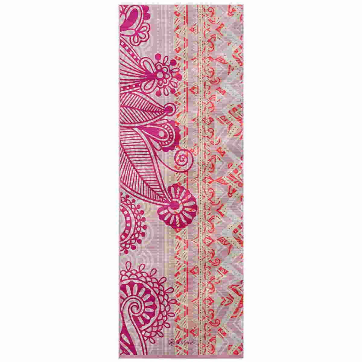 GAIAM yoga mat pink with bohemian rose pattern 4mm
