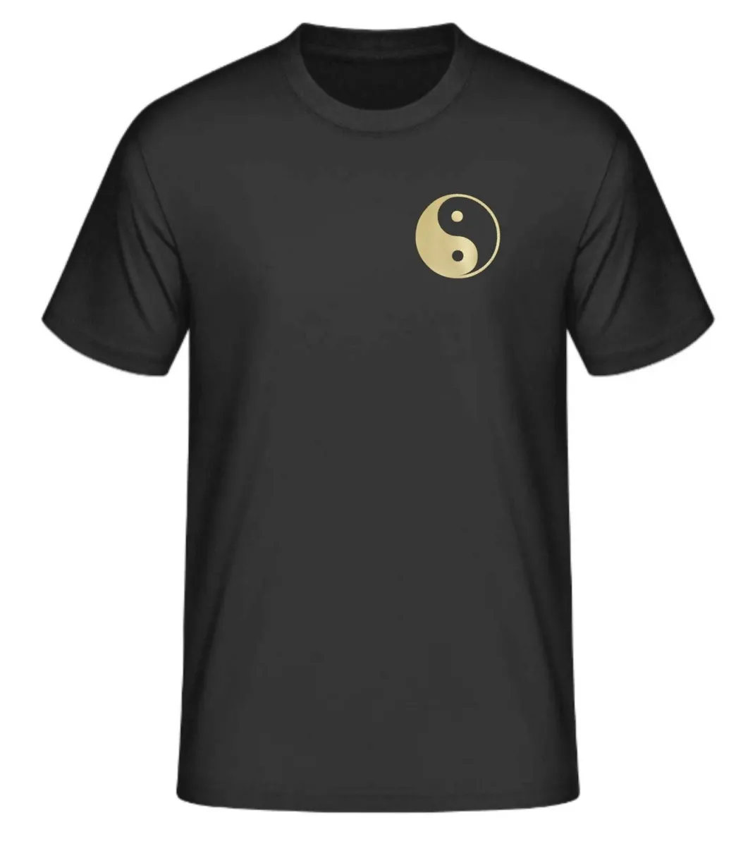 T-shirt Ying Yang - Tai Chi chest logo gold