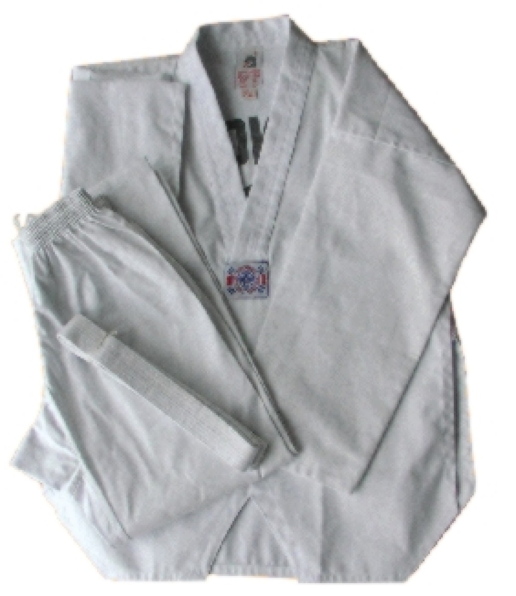 130 Mod Taekwondoanzug 16 mit Weißgurt Dobok Gr Taekwondo-Anzug 