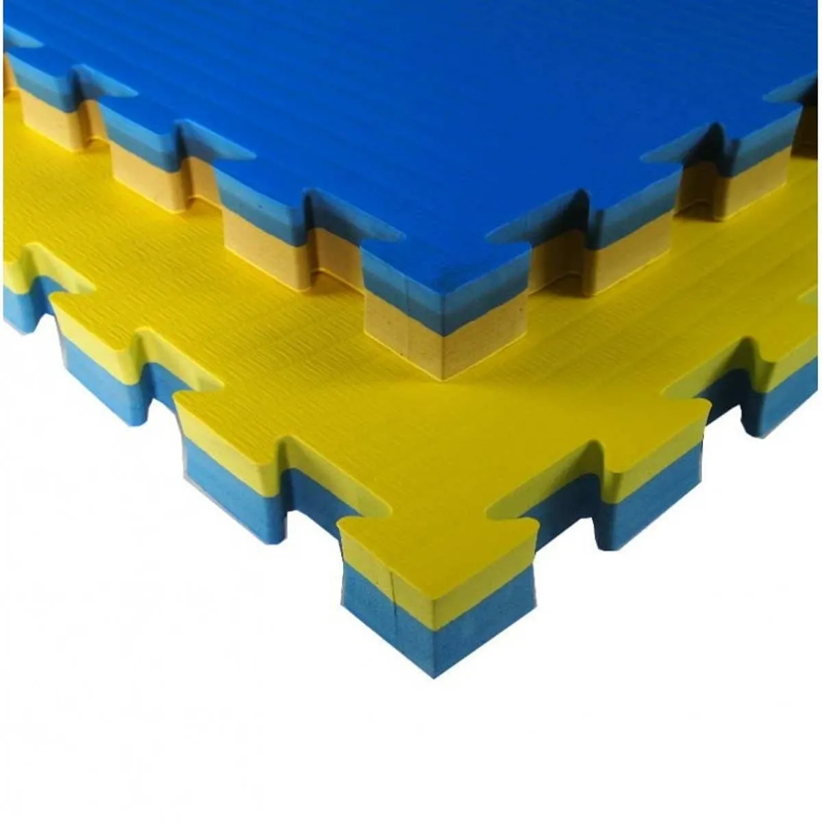 Matte Tatami JJ40X gelb/blau 100 cm x 100 cm x 4 cm