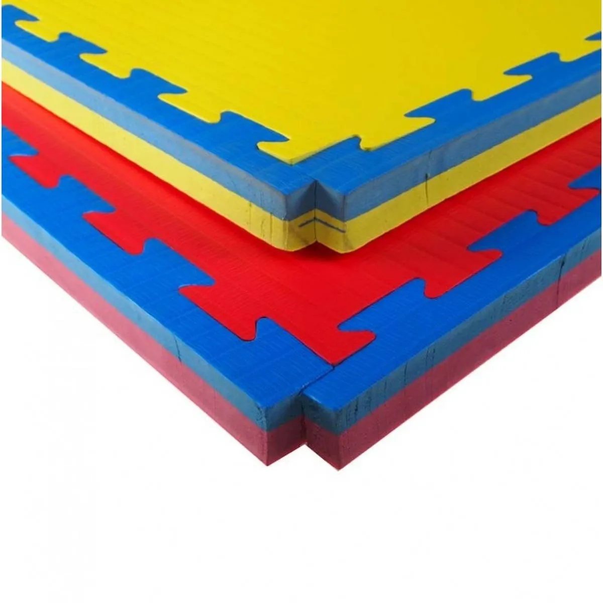 Tapis puzzle Tapis de judo JJ40X rouge/vert 100 cm x 100 cm x 4 cm