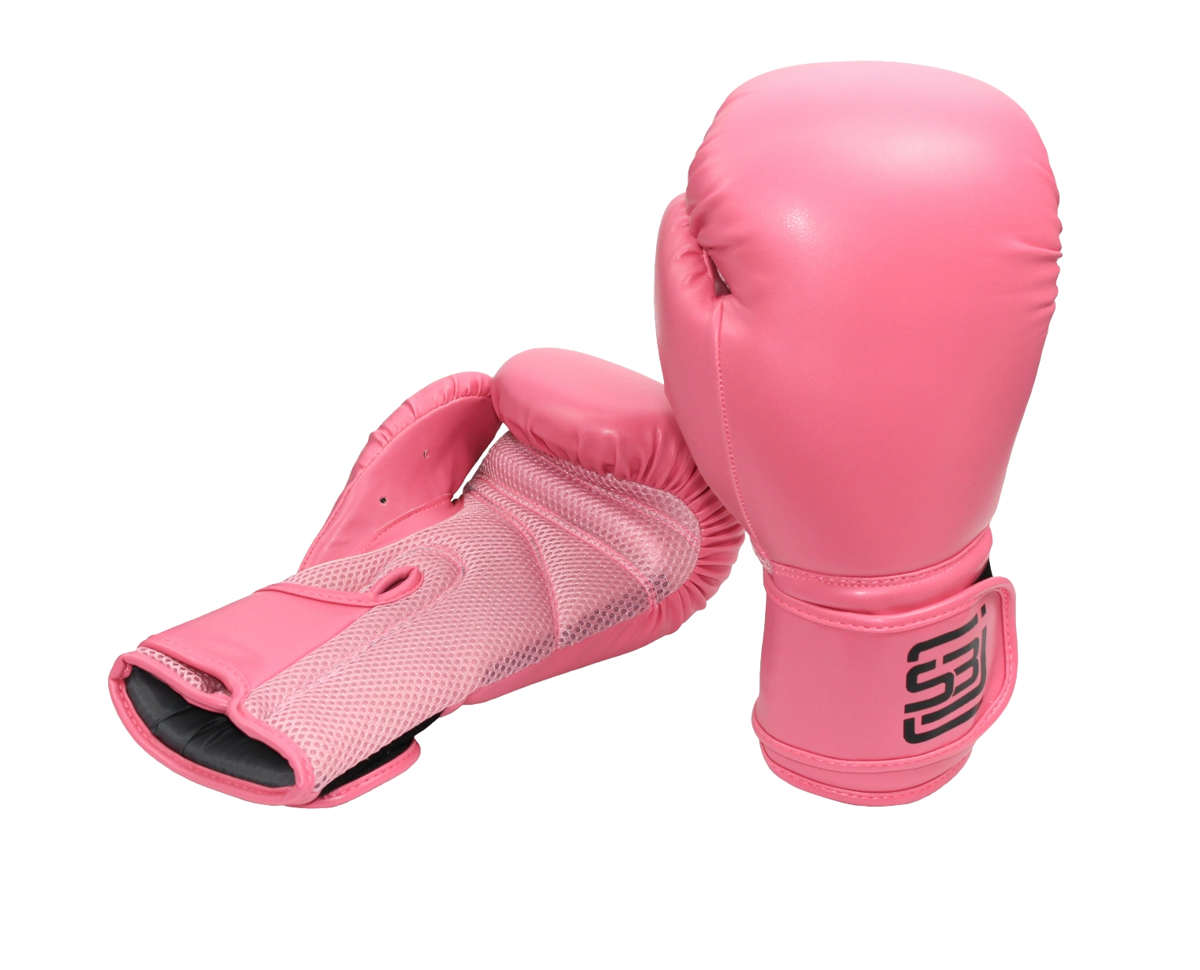 Boxhandschuhe pink für Kinder und Jugendliche Kunstleder mit Klettverschluss