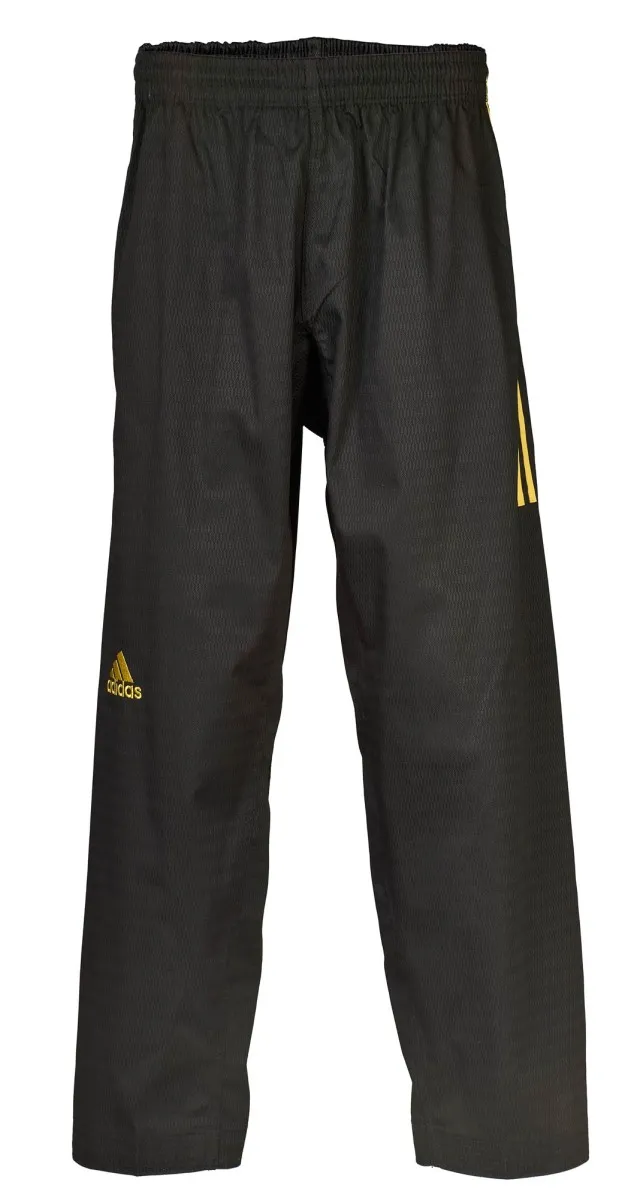 adidas Taekwondo suit adi champion black, golden shoulder stripes