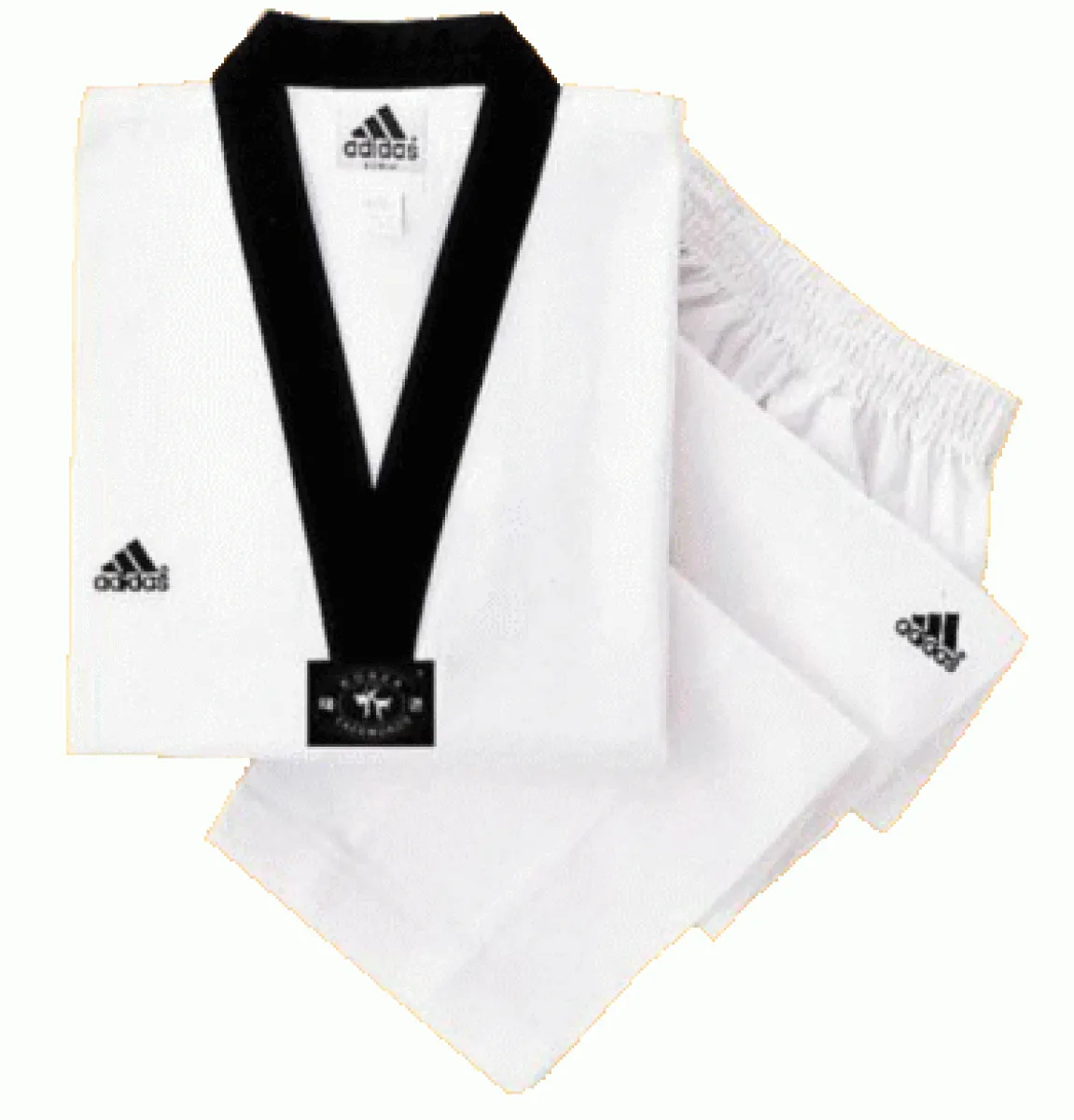 Taekwondo Dobok Adichamp schwarzes Revers