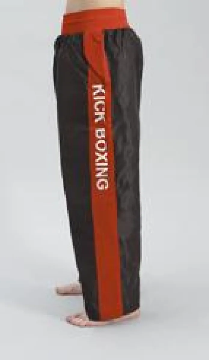 Kickboxhose schwarz-rot