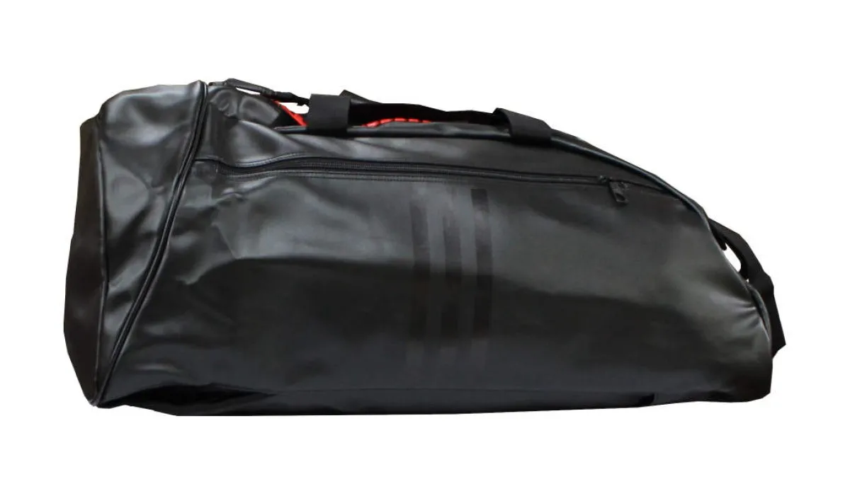 adidas sports bag - sports rucksack black/red imitation leather