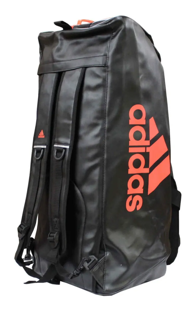 adidas sports bag - sports rucksack black/red imitation leather