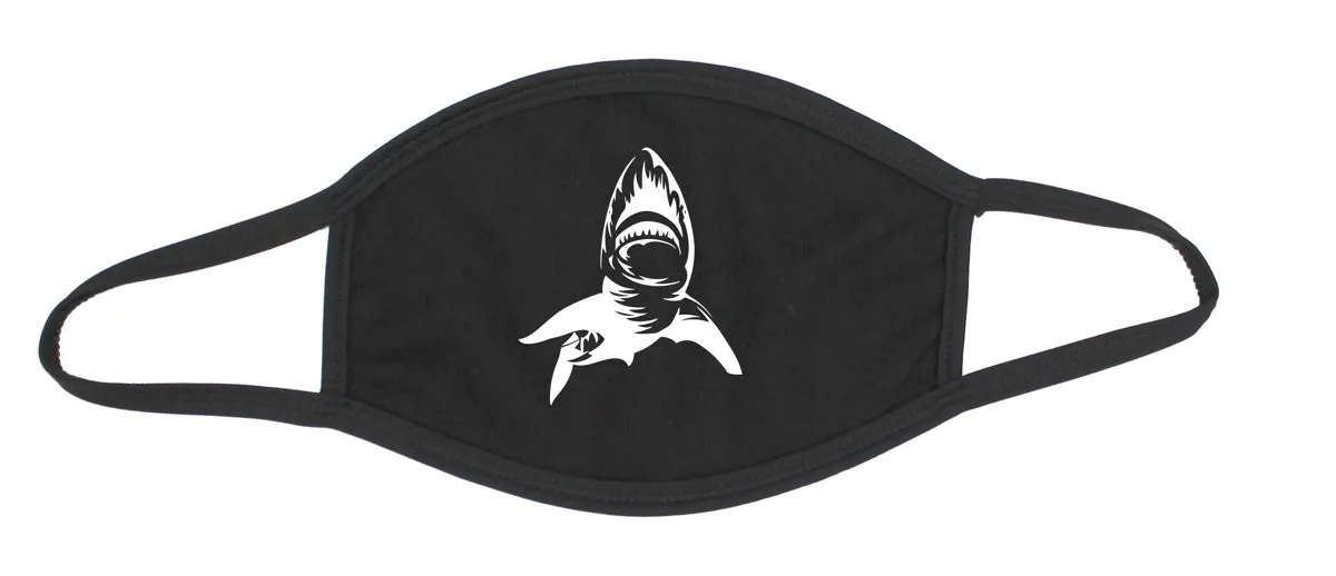 Máscara boca-nariz algodón tiburón negro