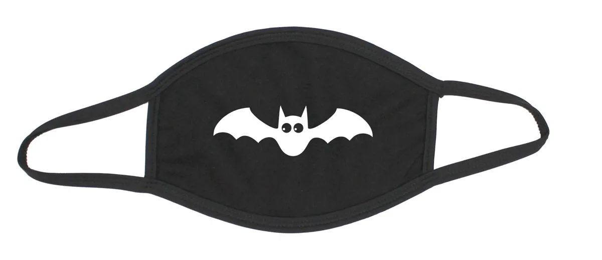 Black cotton mouth and nose mask Fledermaus