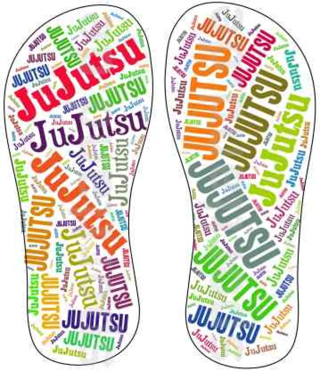 Flip flop with text print