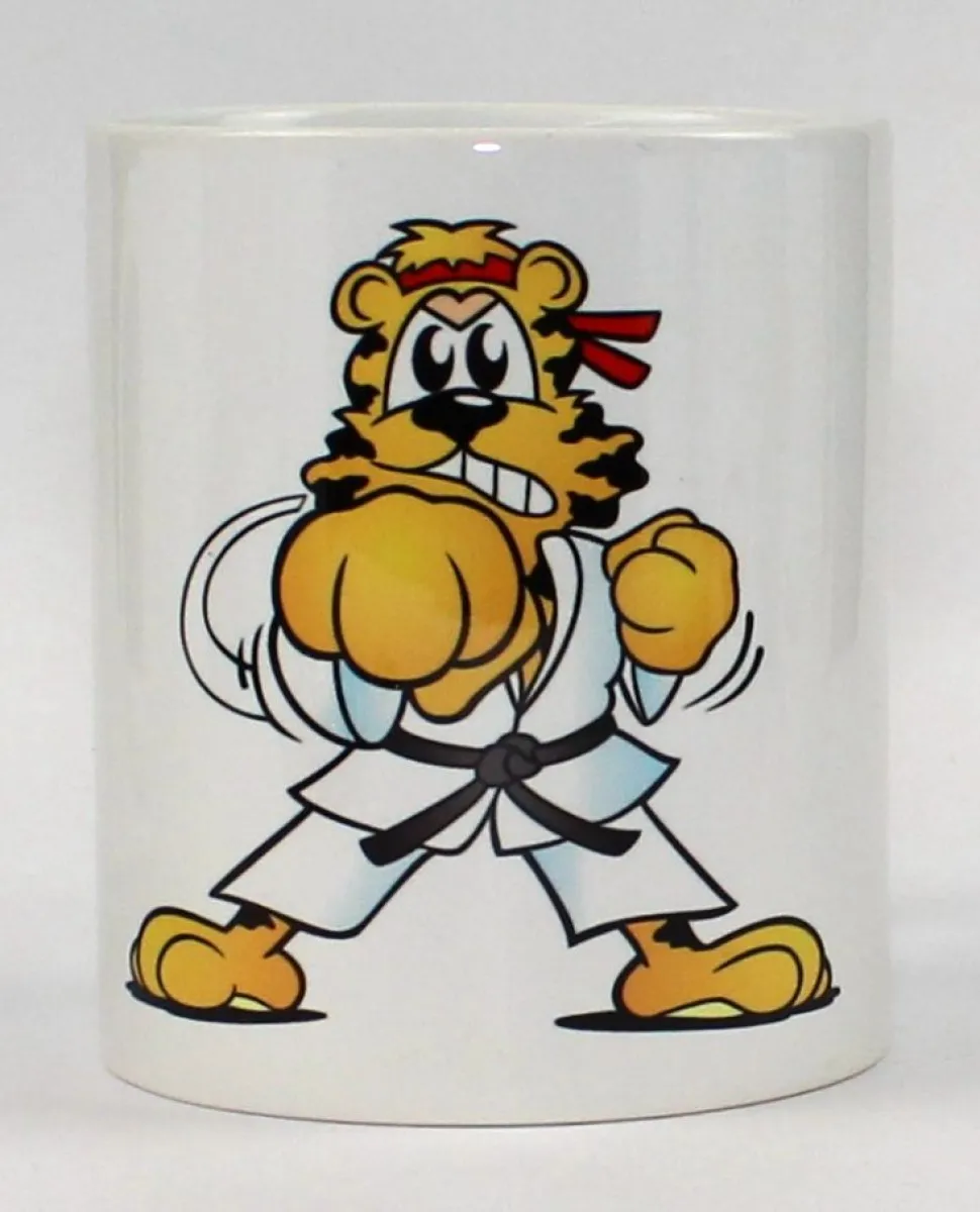 Mug with martial arts tiger