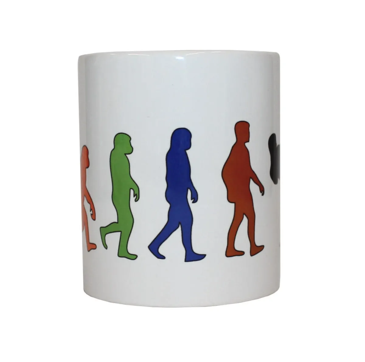 Mug blanc imprimé avec Karate Evolution multicolore