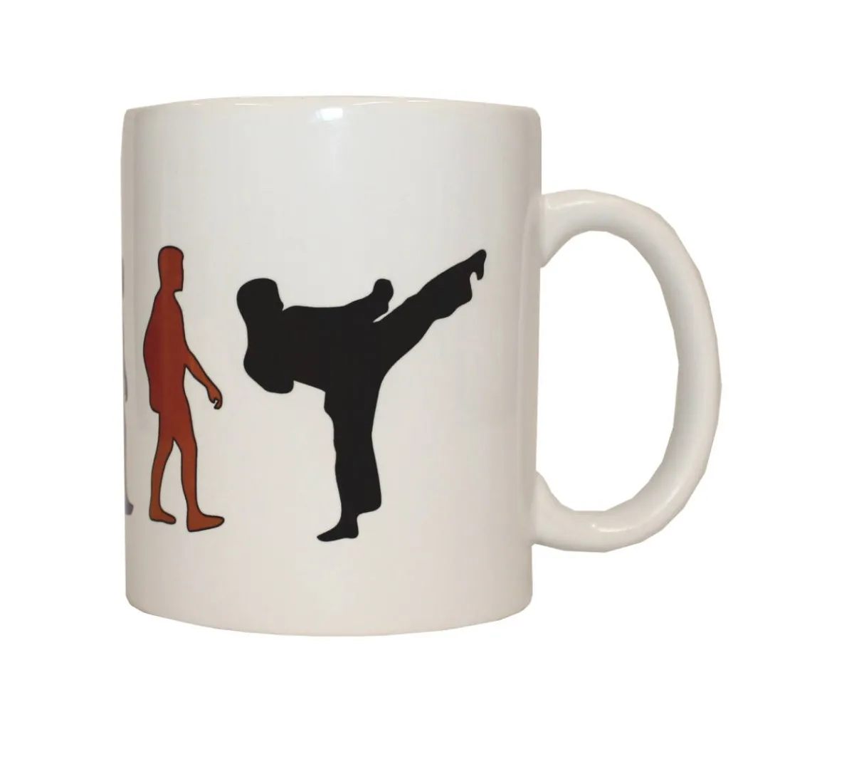 Mug white printed with Karate Evolution coloured