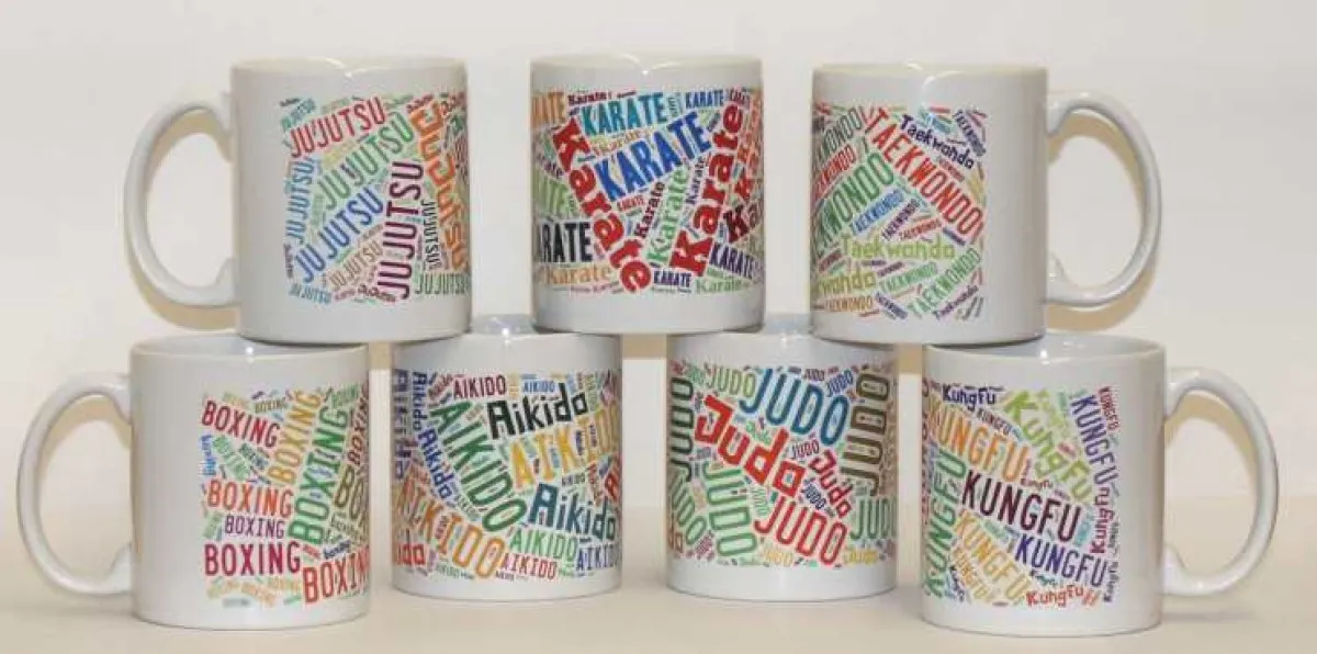 Beer mugs with text motif