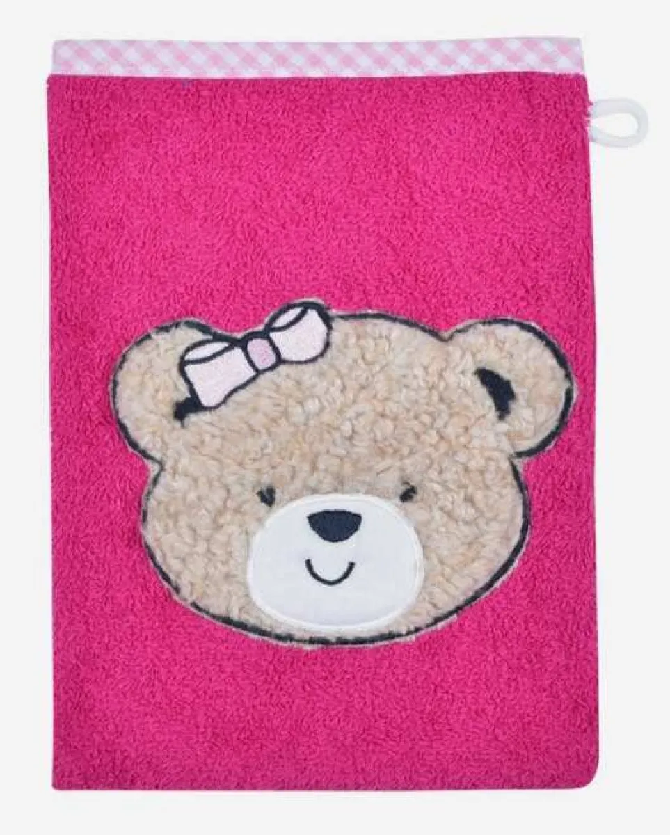 gant de toilette du tissu éponge avec motif ours Fashion Queen