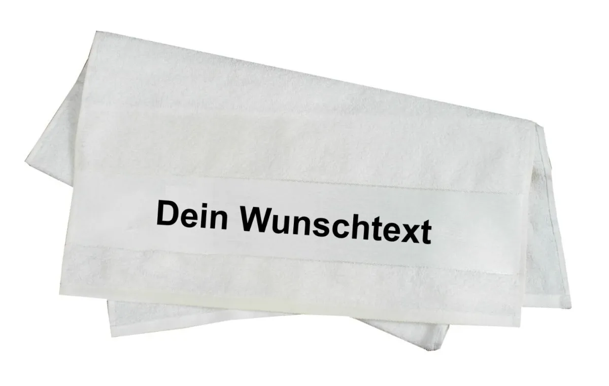 serviette de duche imprimé avec nom ou texte individuel