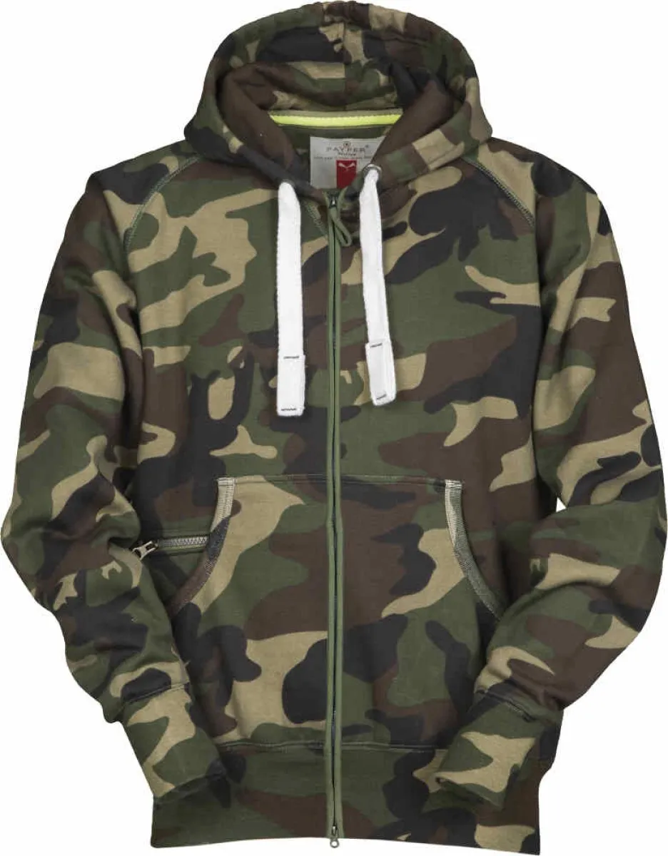 Camouflage Classic Army Style Zip Sweatjacke in Tarnfarbe