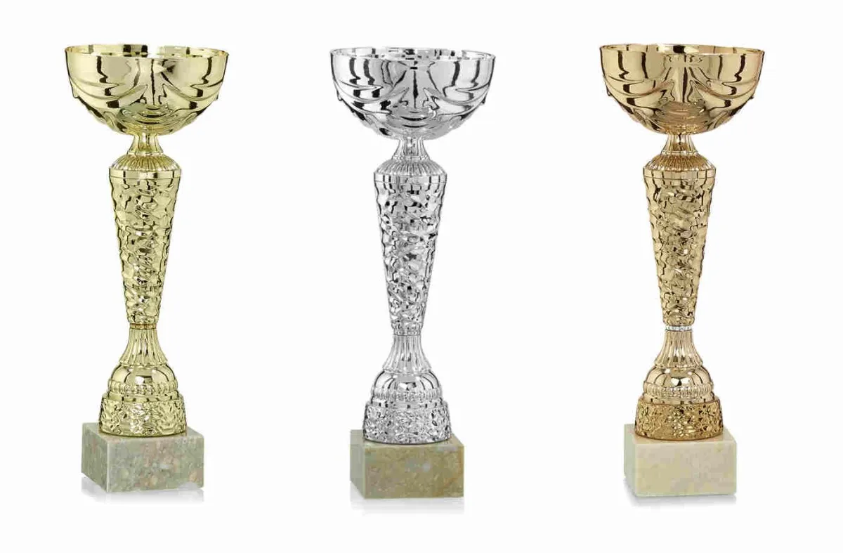 Plastic trophy with marble base