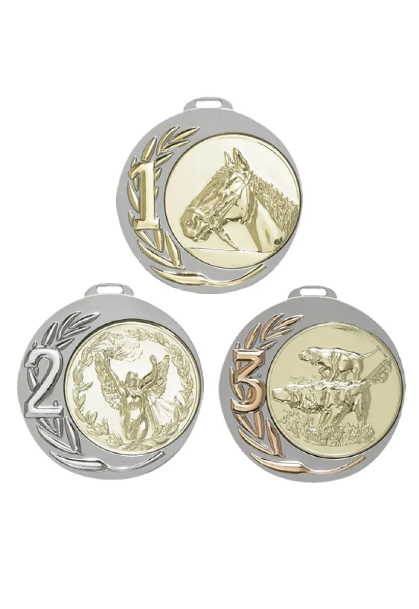 Medaille en or, argent, bronze env. 5 cm