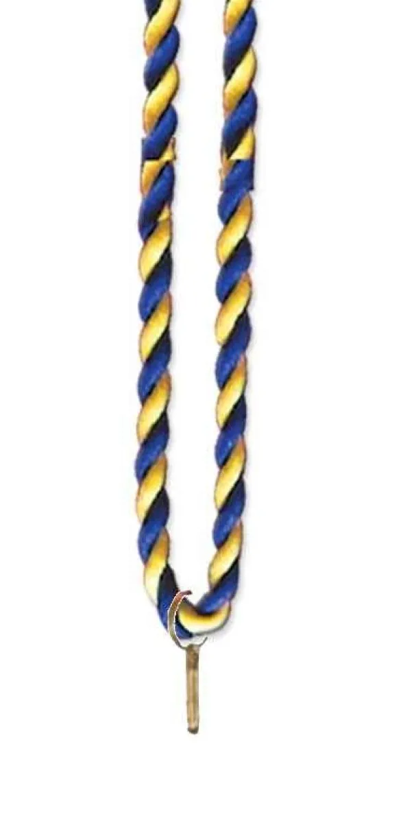 Medal cord blue/yellow