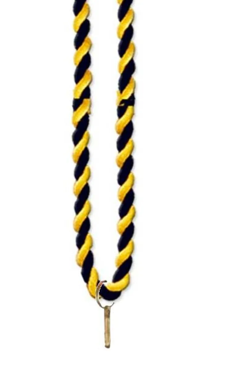 Medal cord black/yellow