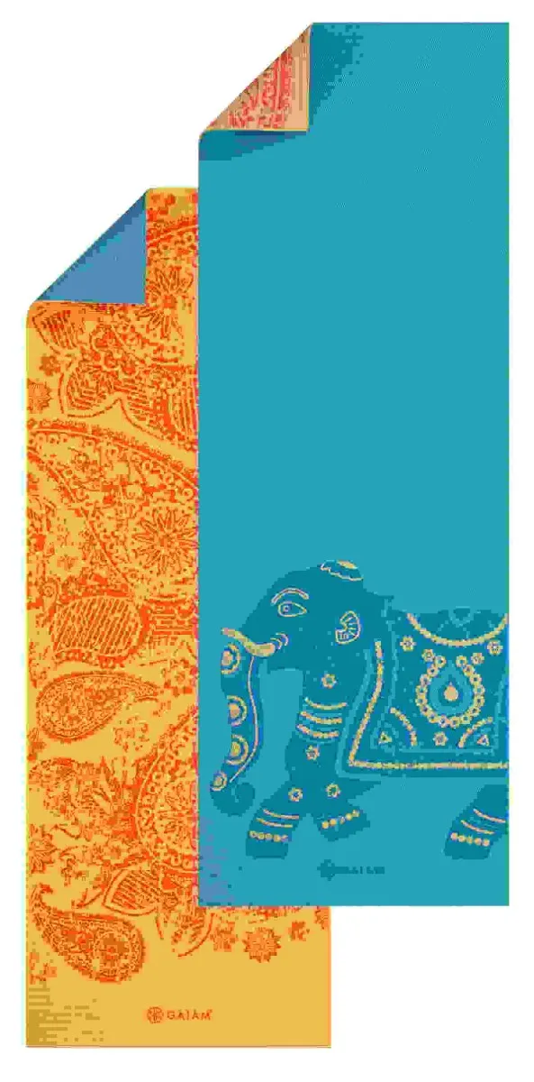 GAIAM Tapis de yoga turquoise/orange 6 mm