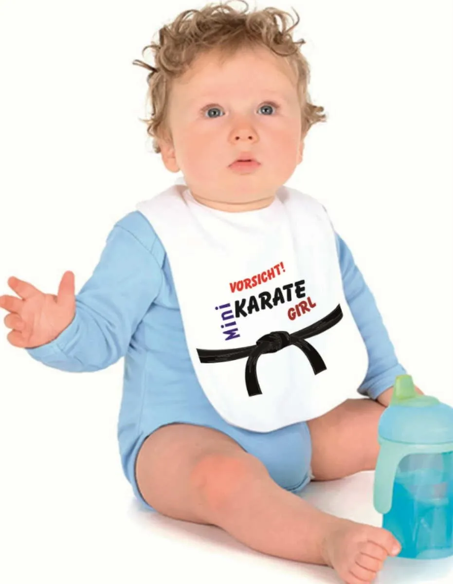Baby Lätzchen Mini Karate Girl 35x24 cm
