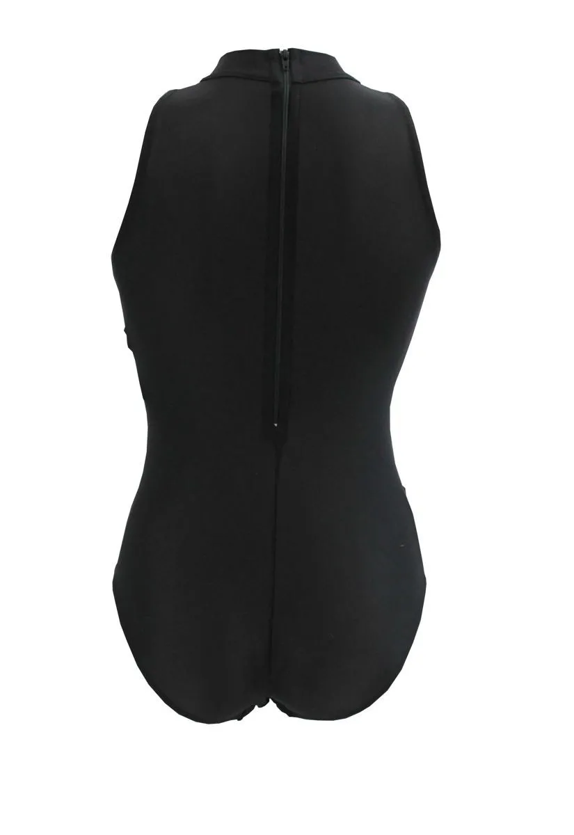 Badeanzug | Schwimmanzug OLIVIA graphit/neonorange
