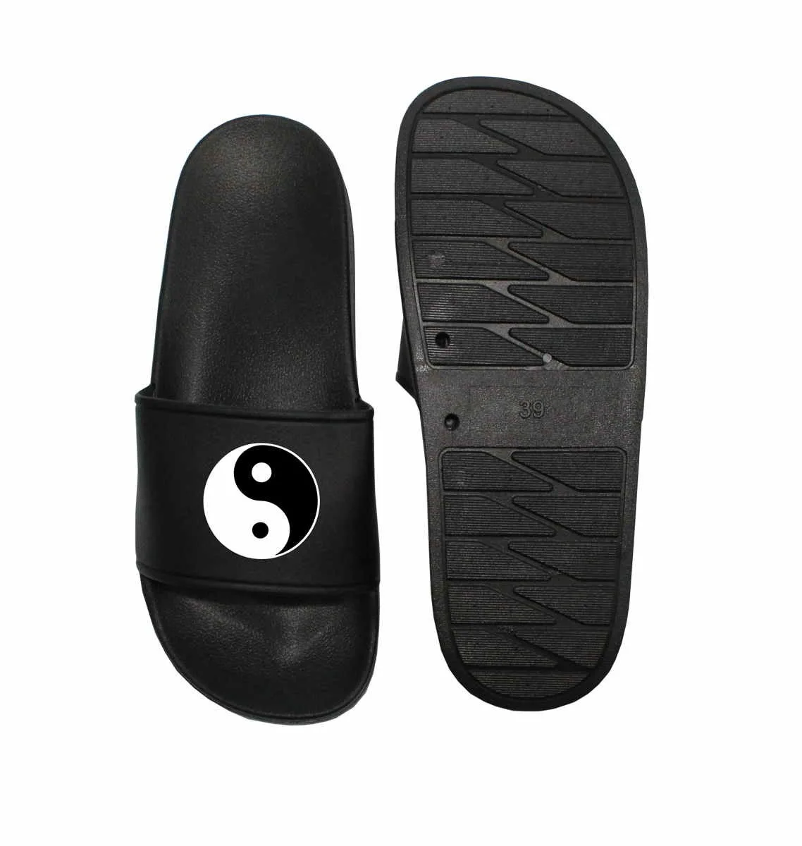 Bath slippers Ying Yang black