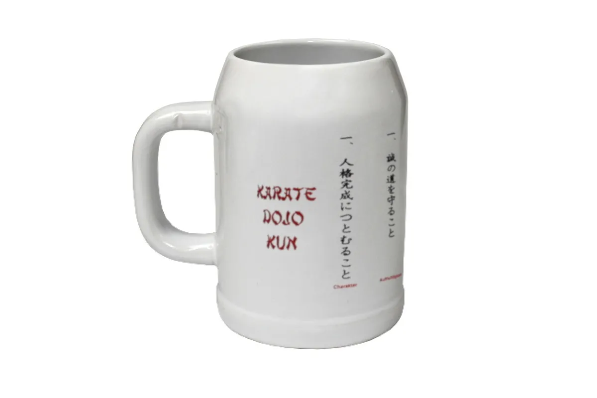 Beer mug Dojo label | Dojo Kun