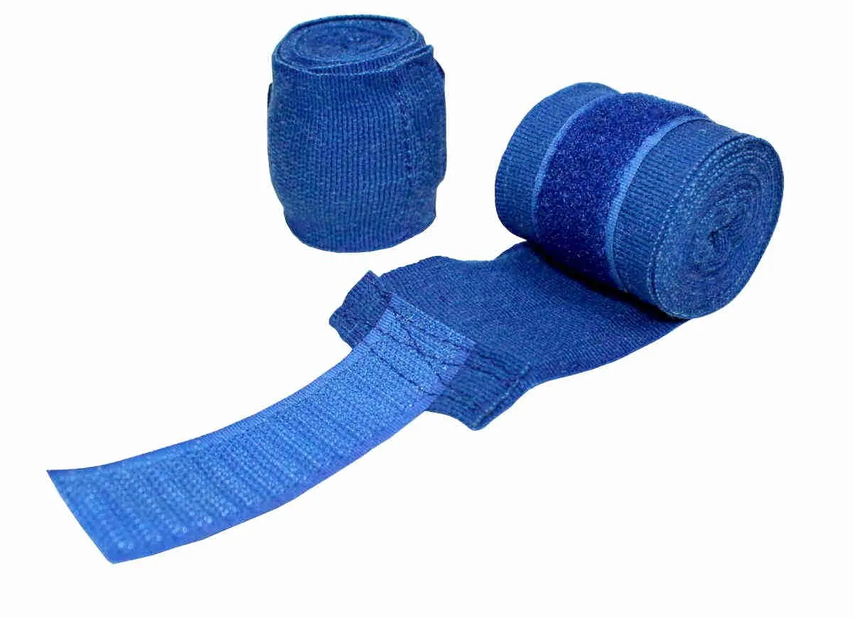 Boxbandagen elastisch 250 cm für Boxhandschuhe blau