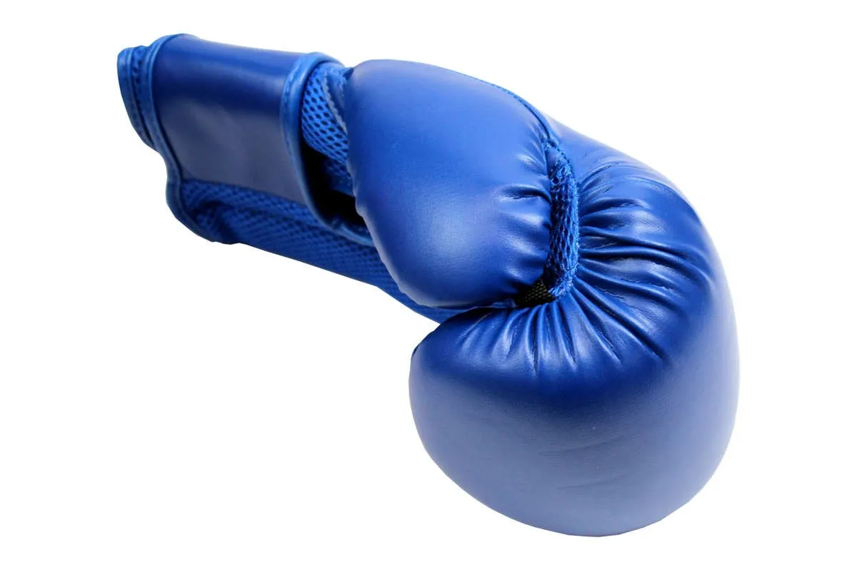 Guantes de boxeo azules para niños y adolescentes