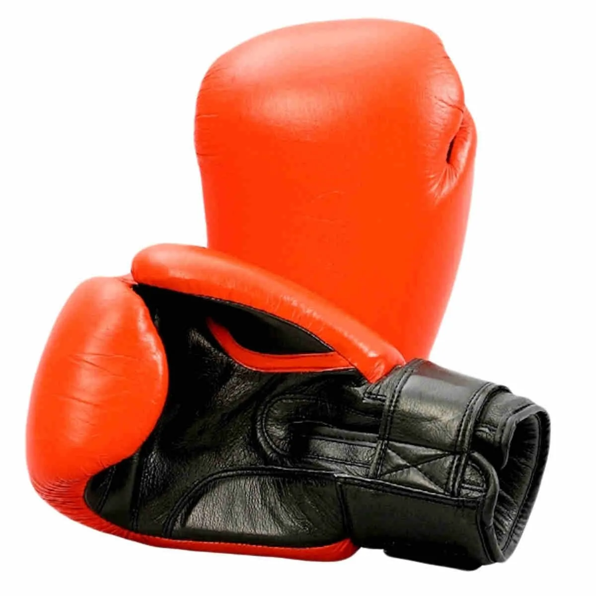 Boxhandschuhe Competition Echtleder schwarz rot