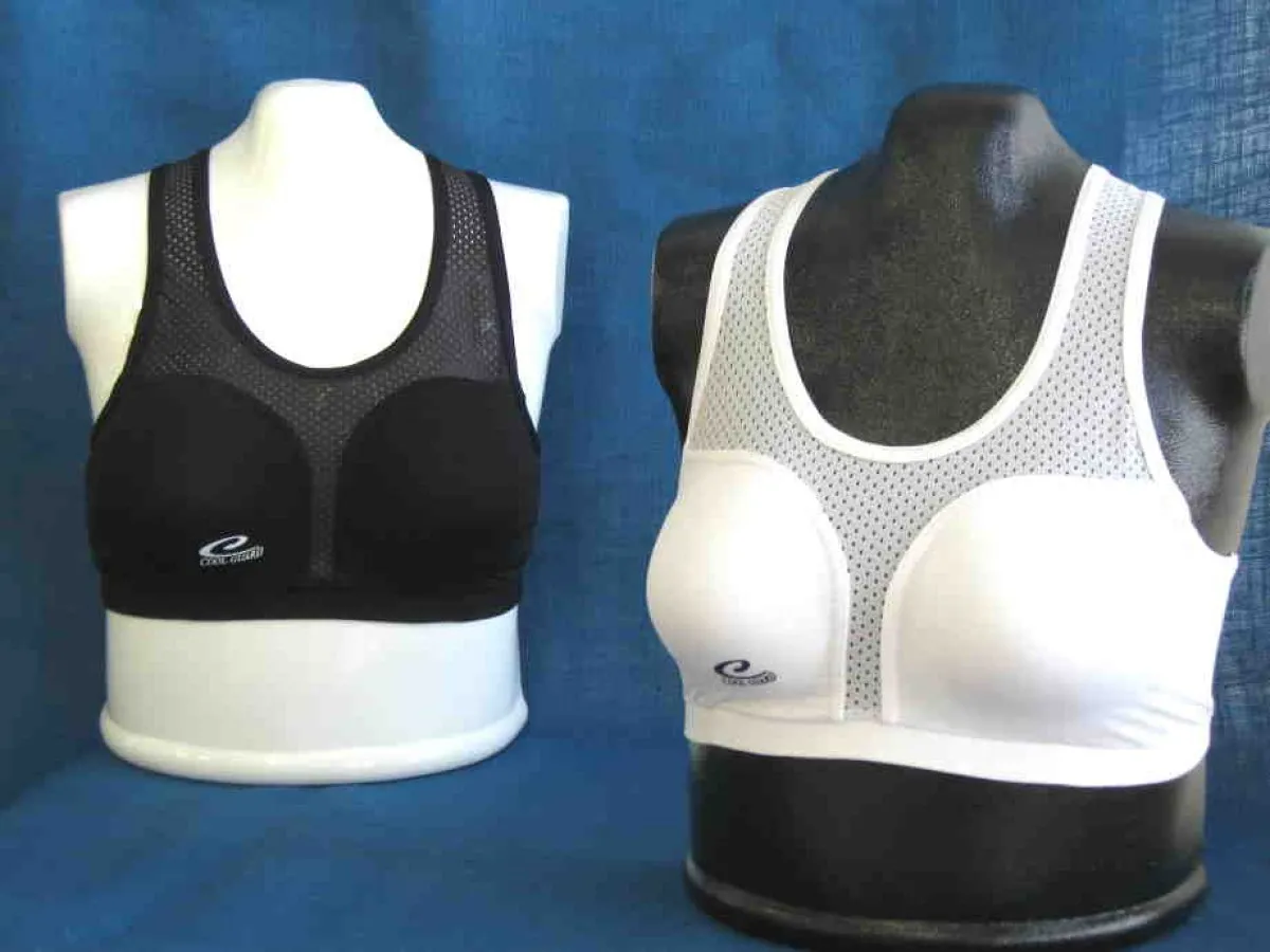 Ladies chest protector Cool Guard with black top complete set