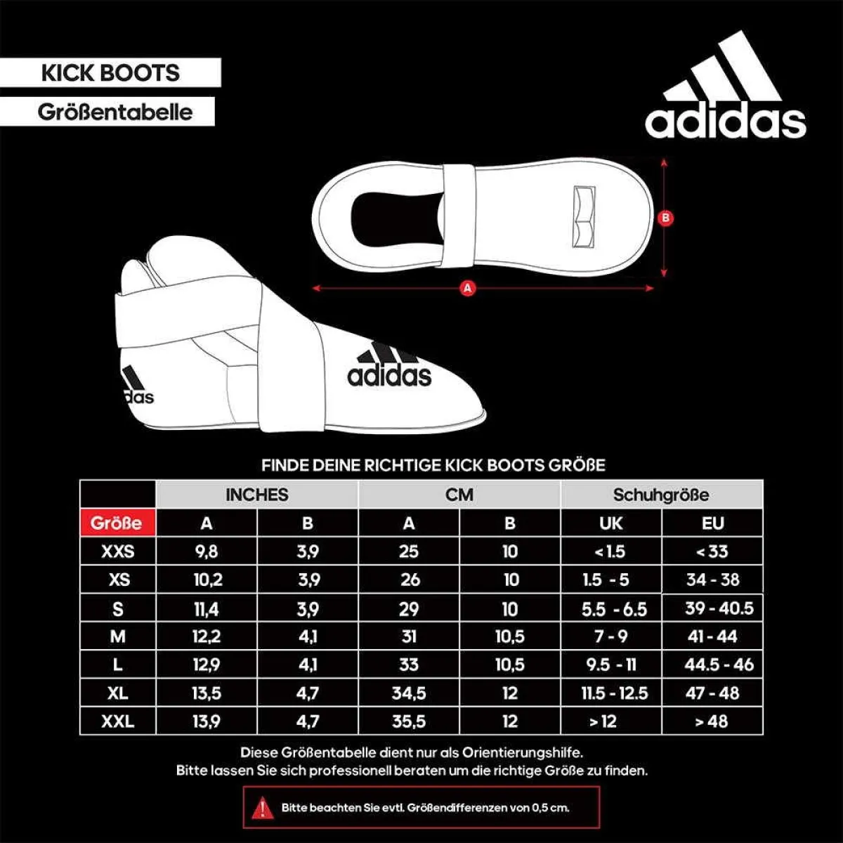 Protège-pieds adidas Pro Kickboxing 200 noir