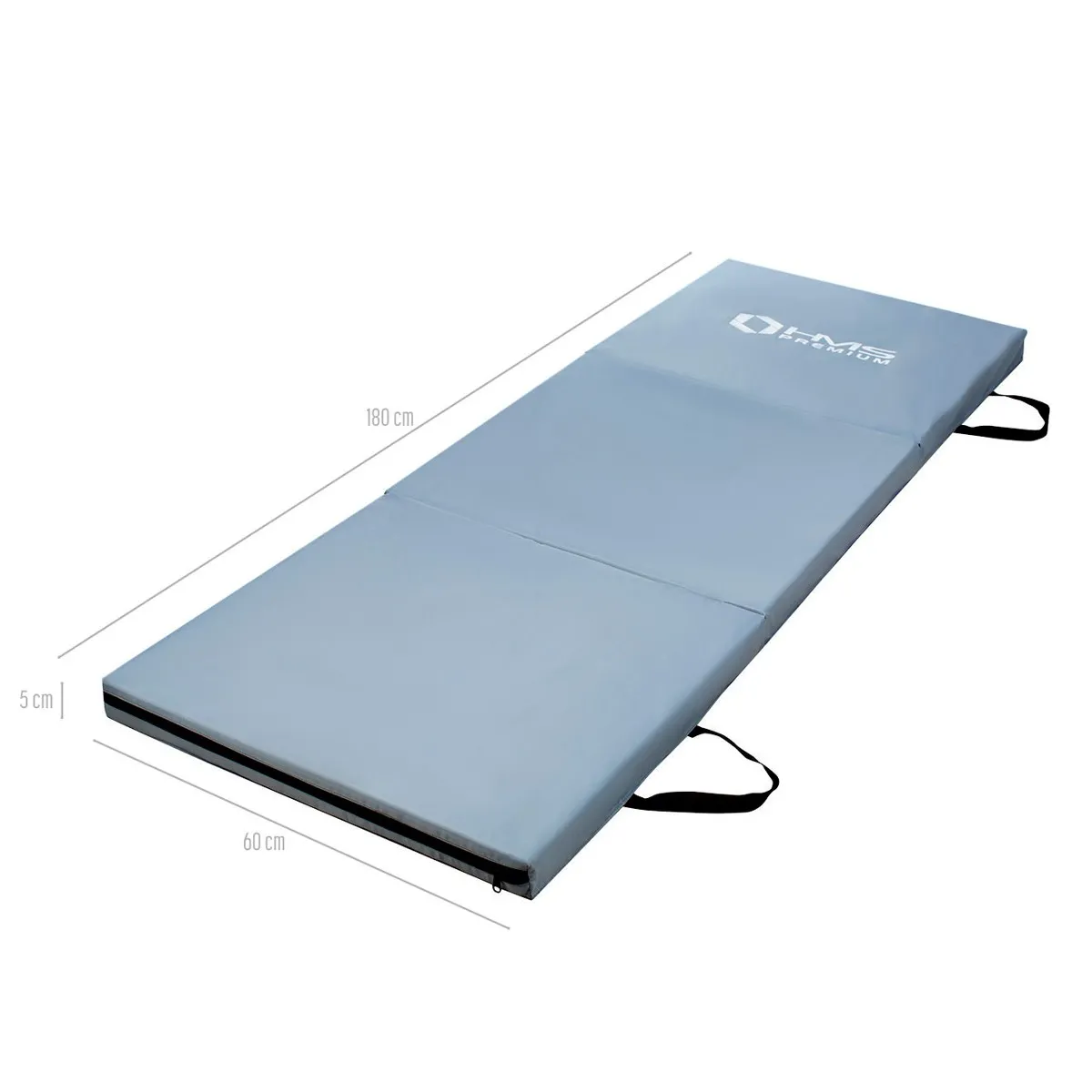 Gymnastics mat foldable grey 1800x600 mm