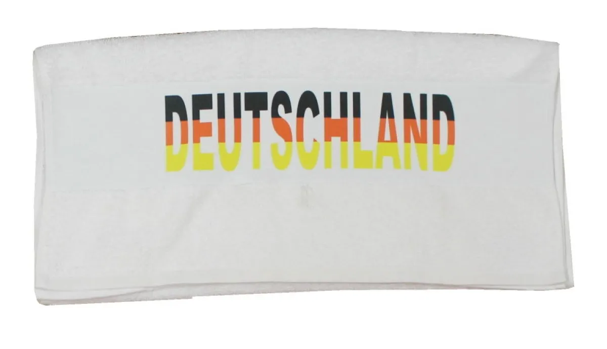 Duschtuch mit Deutschland Flagge weiss