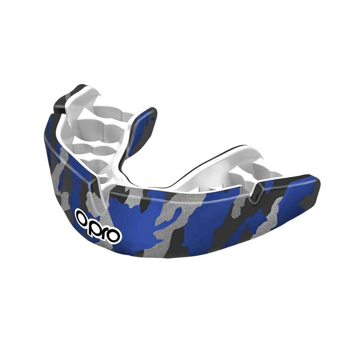 OPRO mouthguard Instant Custom Fit Camo white/black/silver