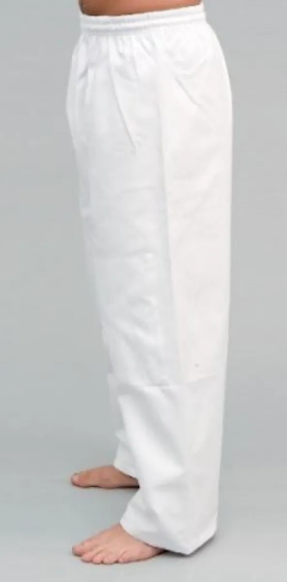 Judo trousers white with knee reinforcement
