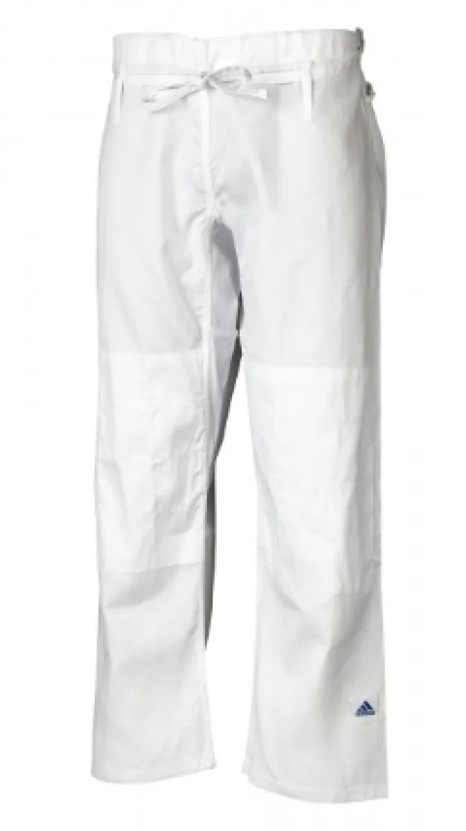 Judo suit Adidas Club J350 white with blue shoulder stripes
