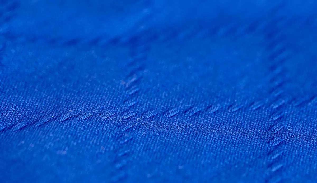 Judo suit Adidas Contest J650B blue with silver shoulder stripes