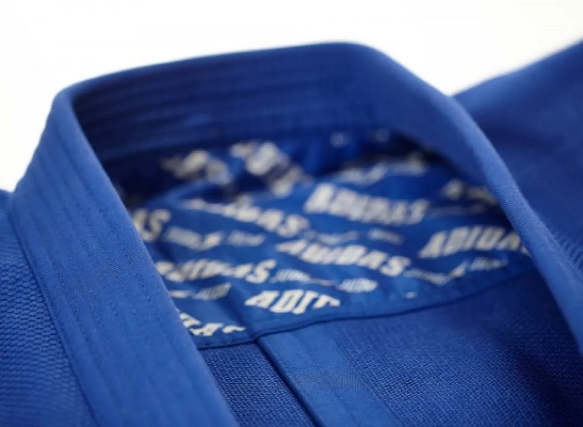 adidas Judoanzug Millenium blau/silbernes Logo Inneseite