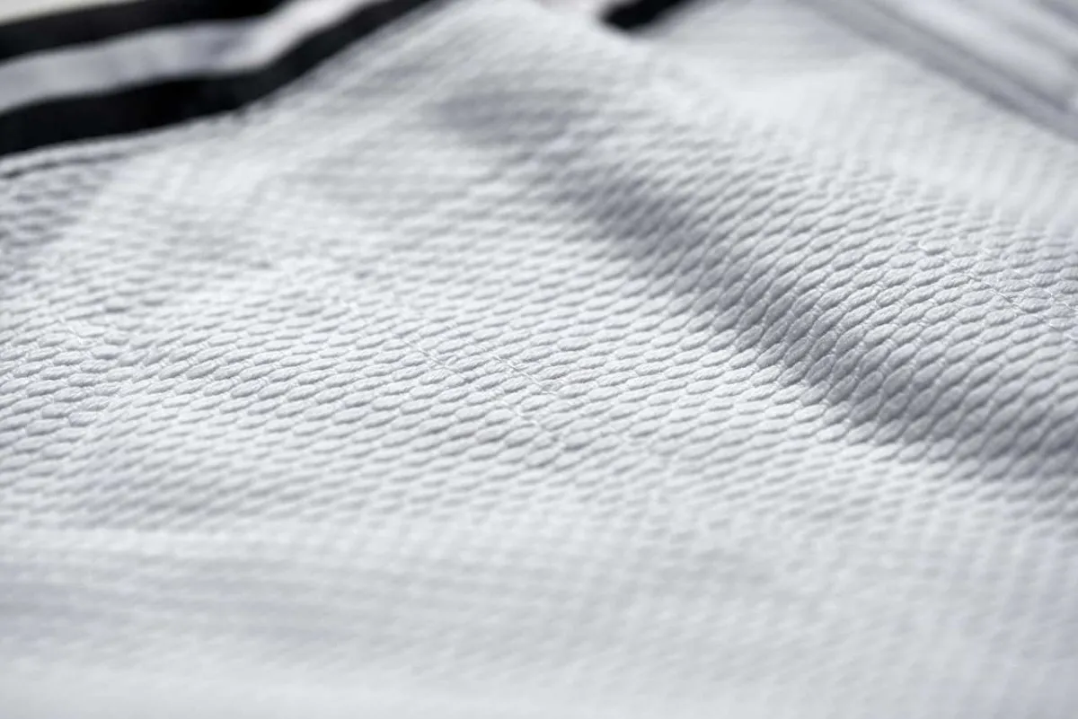 Judo suit adidas Training J500 white with black shoulder stripes