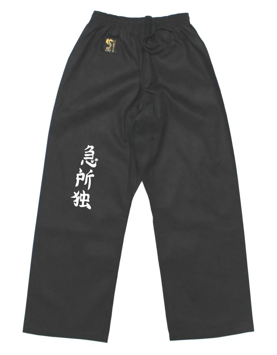 pantalon de sport de combat Kyusho noir