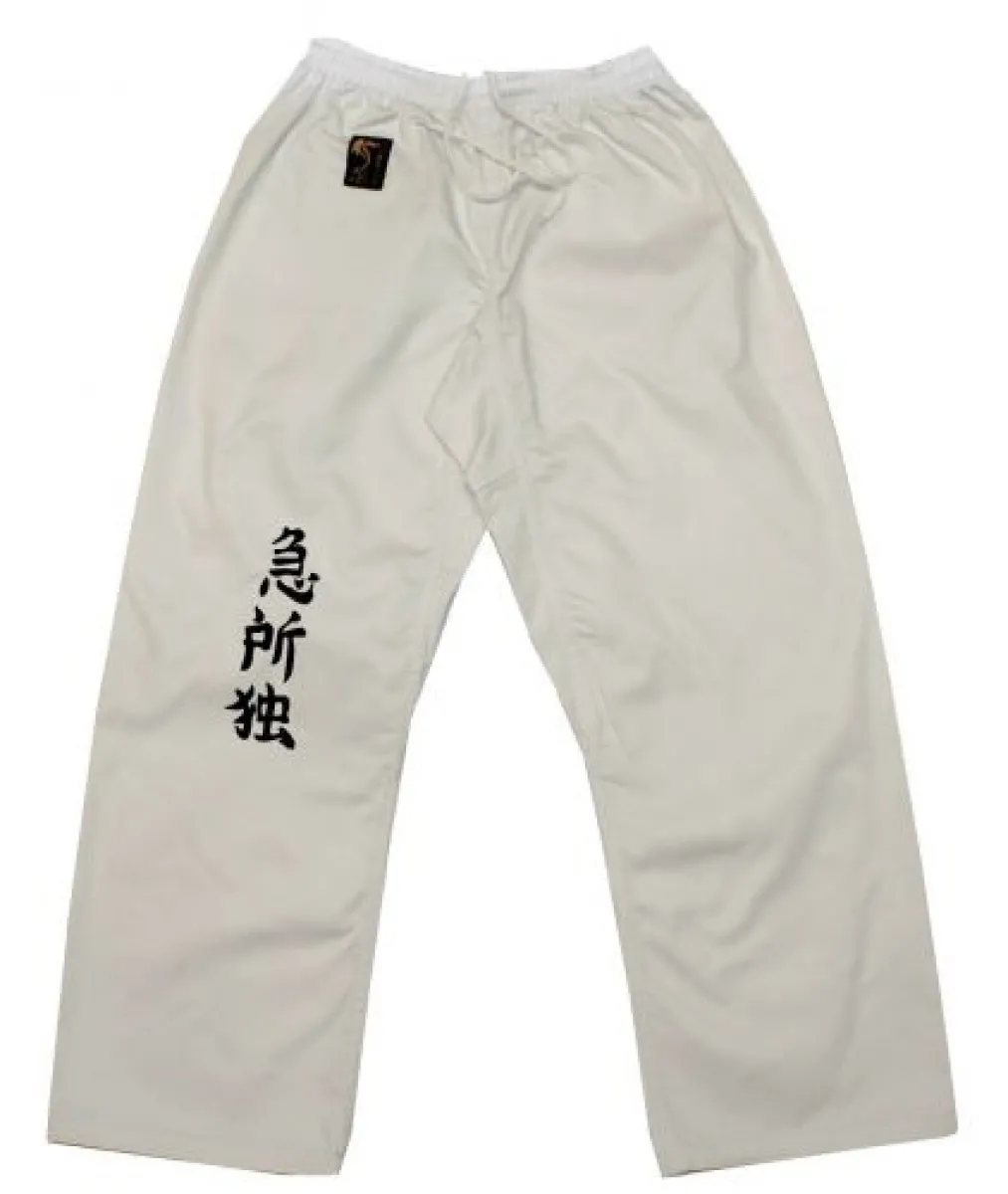 Pantalon d arts martiaux Kyusho blanc