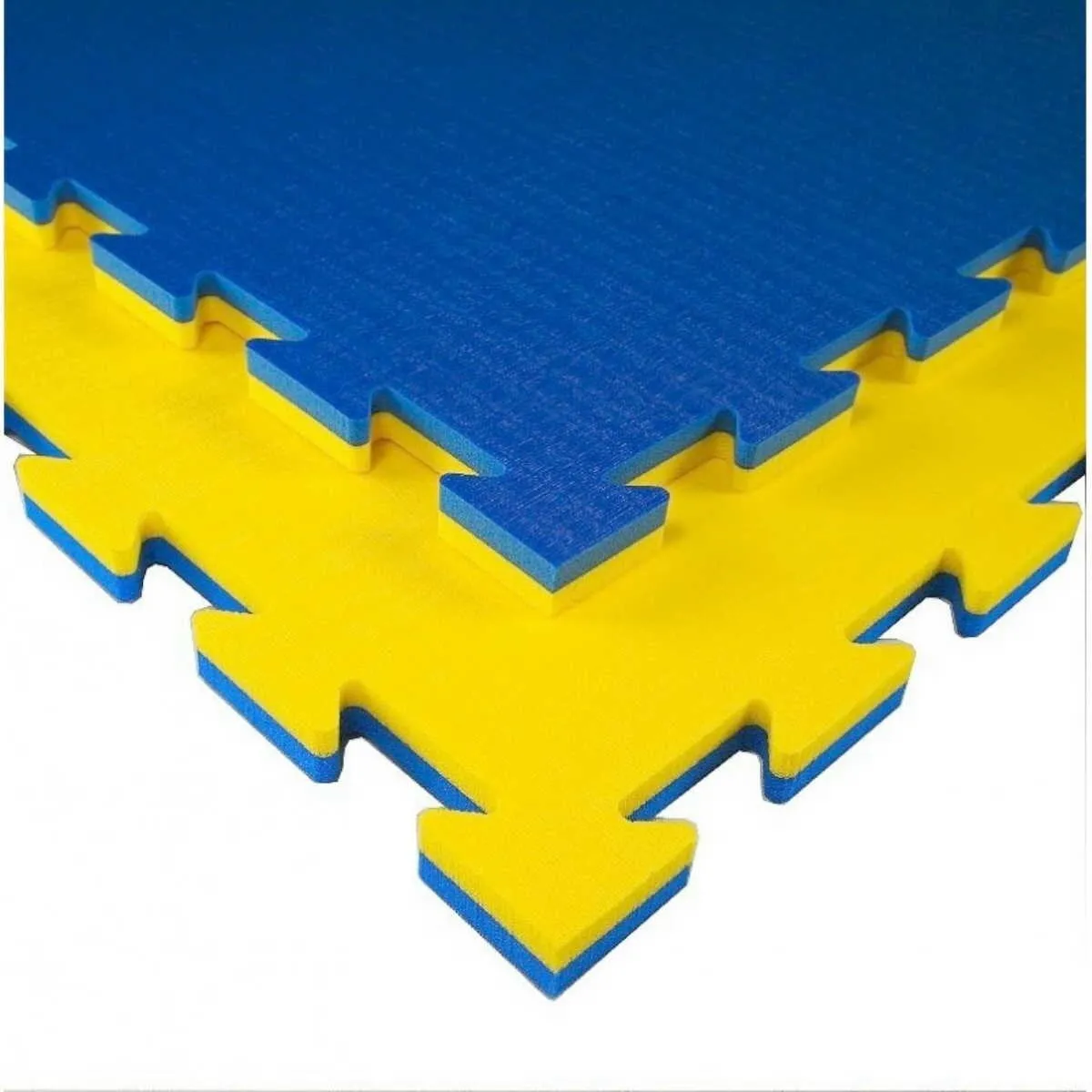Tapis Tatami K20L jaune/bleu 100 cm x 100 cm x 2 cm