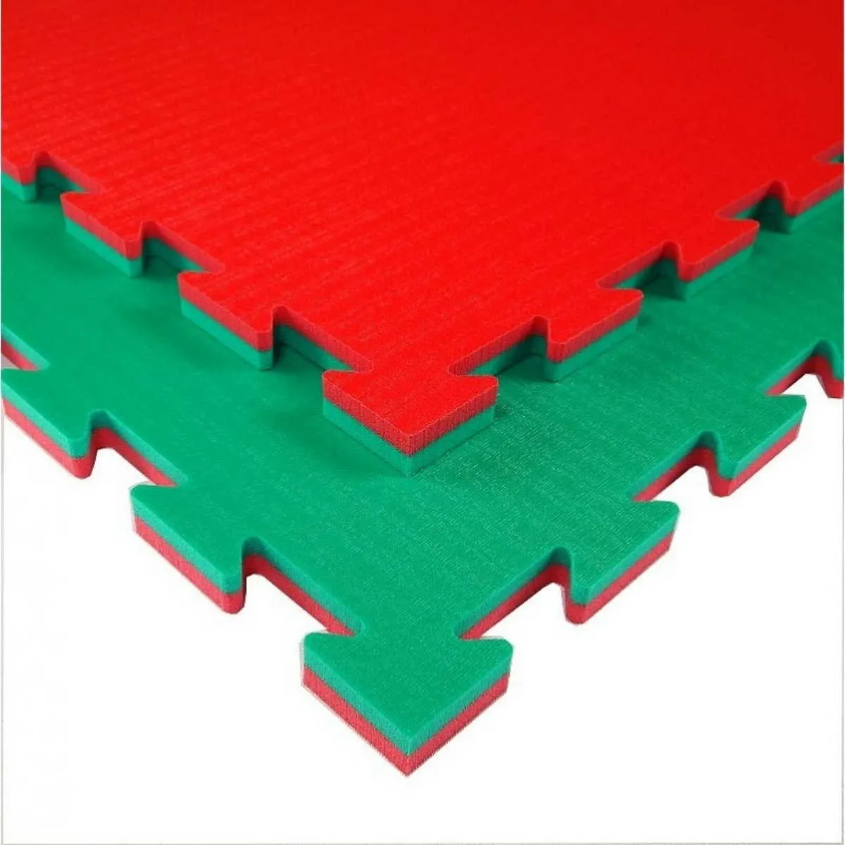 Tapis d arts martiaux Tatami K20L vert/rouge 100 cm x 100 cm x 2 cm