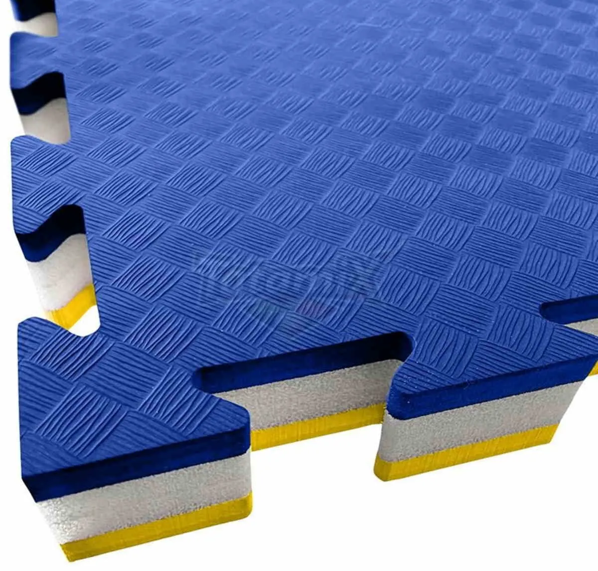 Puzzlematte Tatami Hybrid HC40 blau/gelb 100 cm x 100 cm x 4 cm