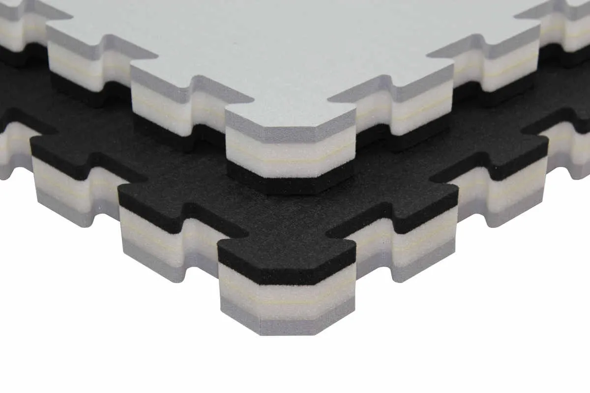 Puzzle mat Tatami J40L negro/blanco/gris 100 cm x 100 cm x 4 cm